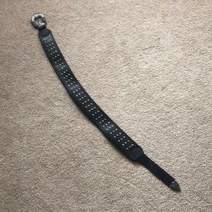 Black and silver bling belt